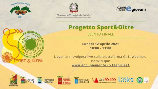 Sport&oltre: il 12 aprile l'evento conclusivo