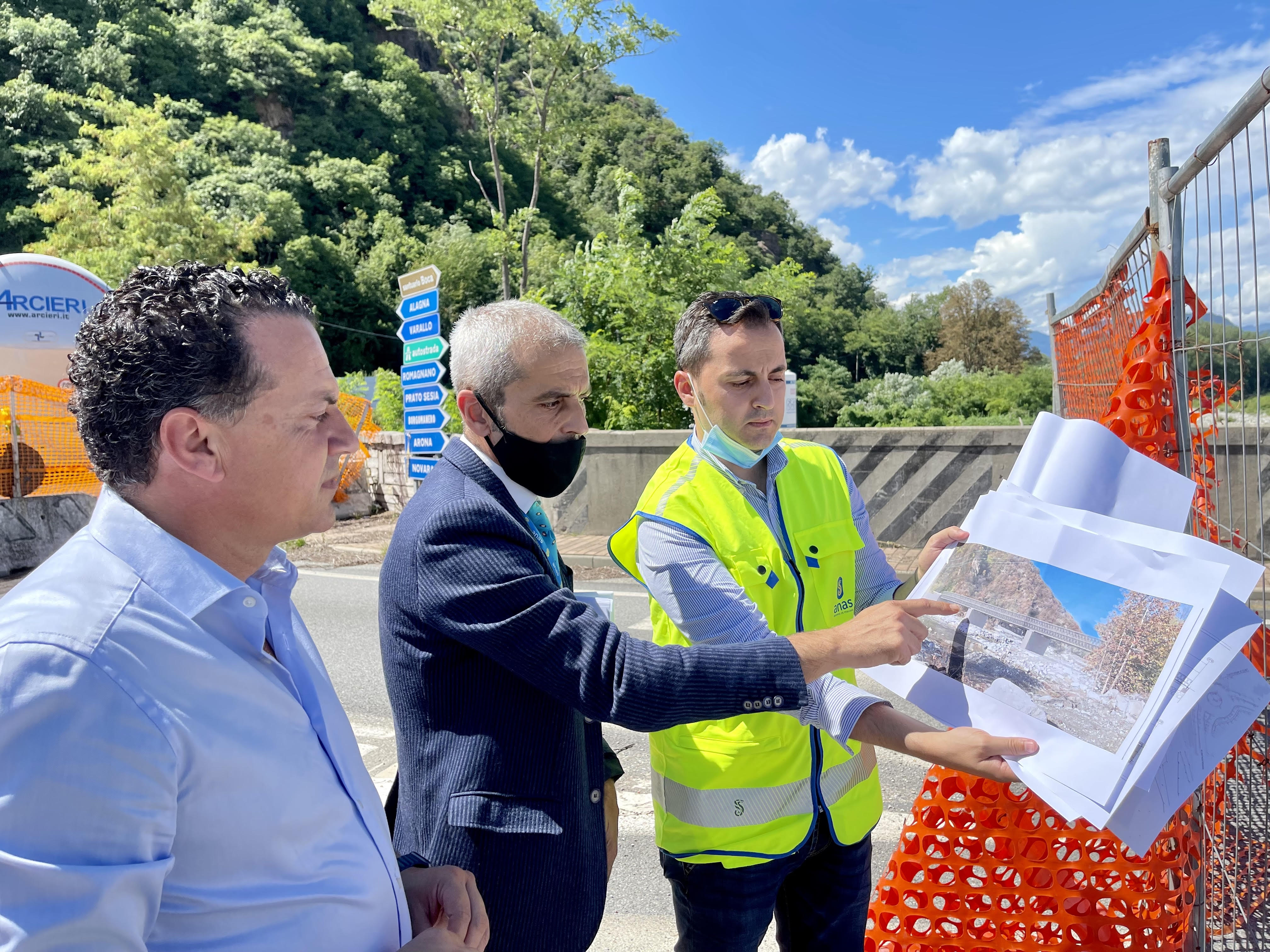 Ponte tra gattinara e romagnano: la visita al cantiere